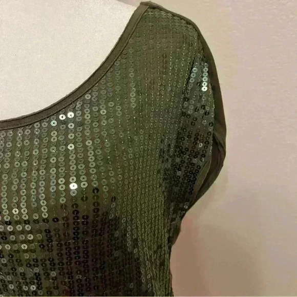 Willi Smith green sequin top size small - Picture 4 of 13
